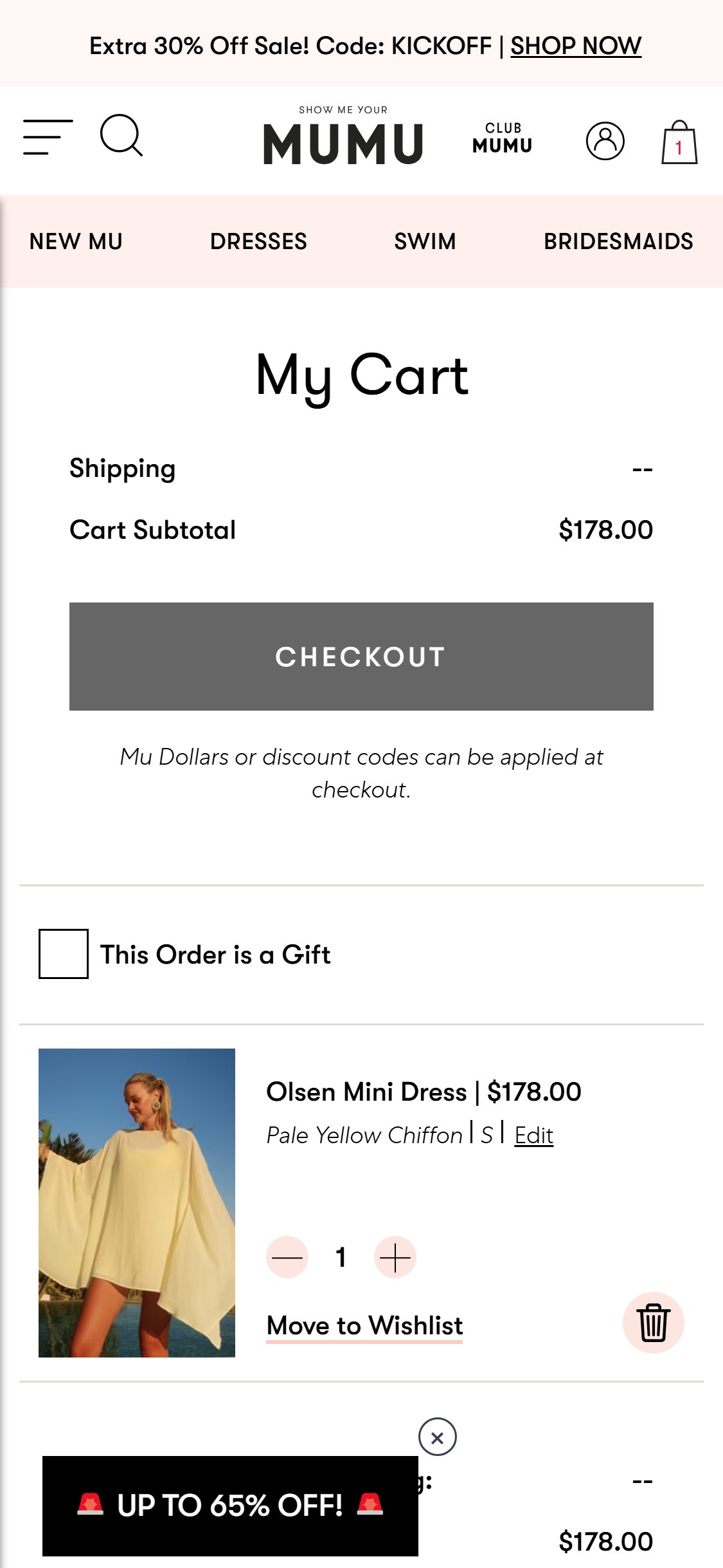 Show Me Your Mumu â€” Bare Checkout Button