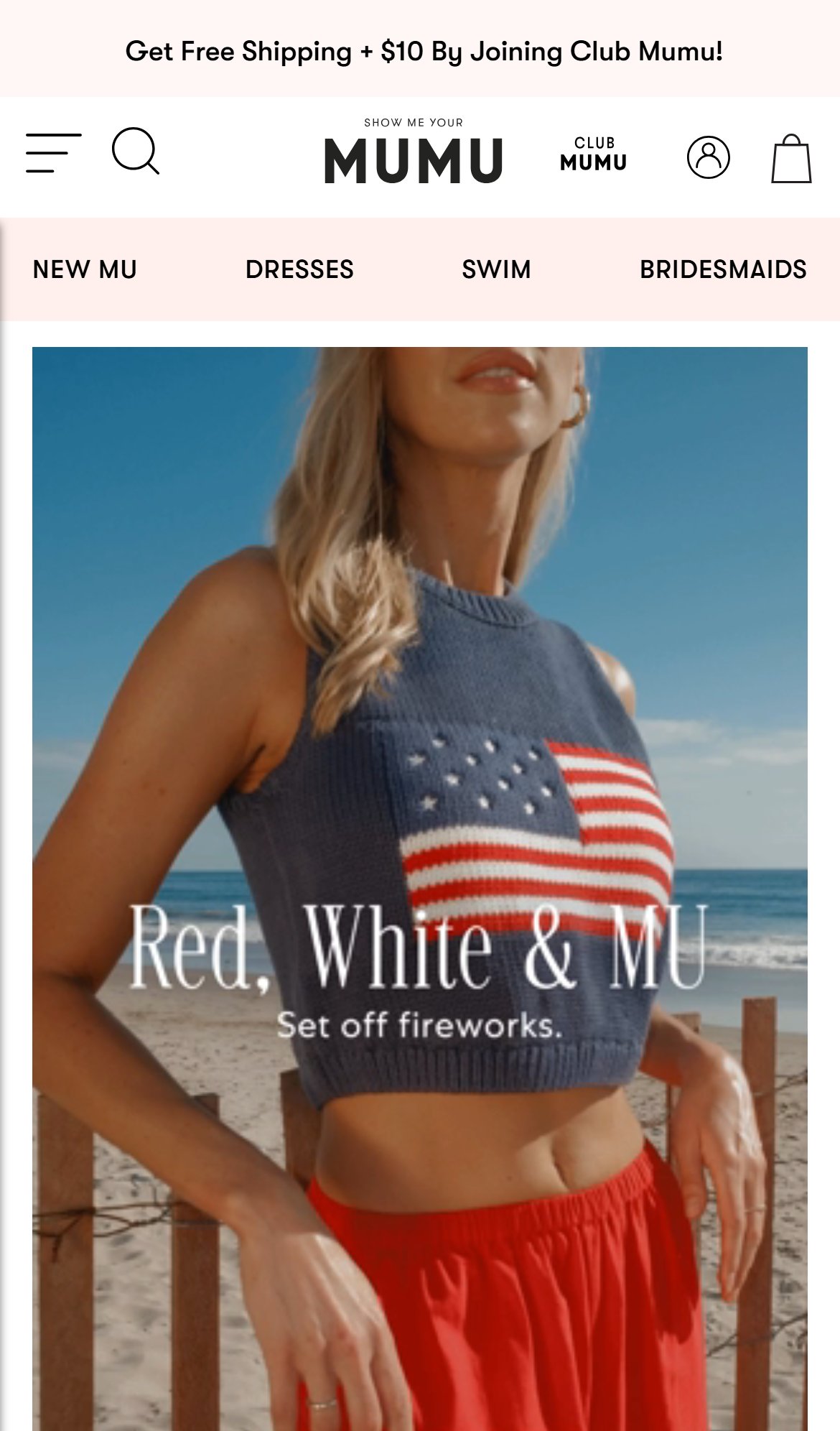 Show Me Your Mumu — Mobile Homepage